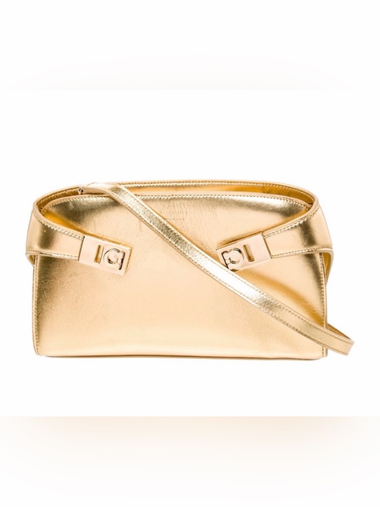 Salvatore Ferragamo Handbags - Ferragamo Gold Hug Clutch/Crossbody Bag